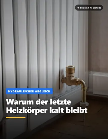 Heizkörper mit Rücklaufverschraubung, Überschrift Warum der letzte Heizkörper kalt bleibt