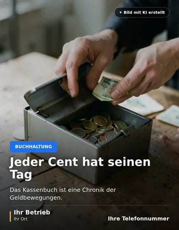 Beitrag „Jeder Cent hat seinen Tag“ als Muster: Hände öffnen eine Geldkassette mit Münzen und Geldscheinen auf einem Holztisch.