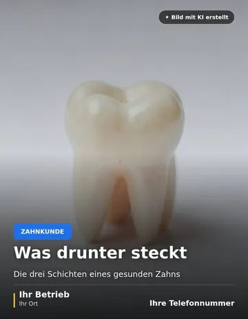 Beitrag „Was drunter steckt“ als Muster: Ein einzelnes Mahlzahnmodell liegt auf einer weißen, glatten Oberfläche.